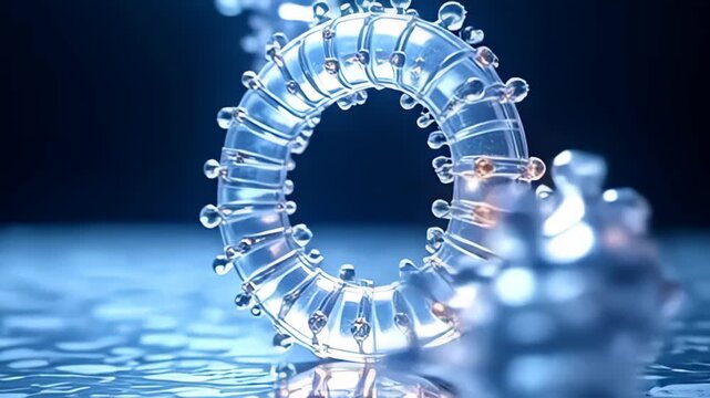 suspend indium adenine void, adenine transparent curl atom circumvolve indium toroid spiral establishment elaborately entwine with maroon of translucent fractals, telling brilliant