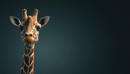 Obraz premium giraffe portrait, AI generated
