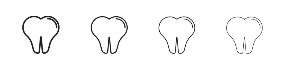 Obraz premium Tooth icon vector graphics. black style vector icons