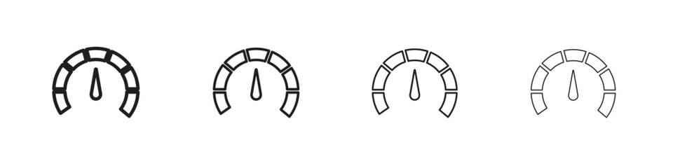Tachometer icon vector graphics. black style vector icons