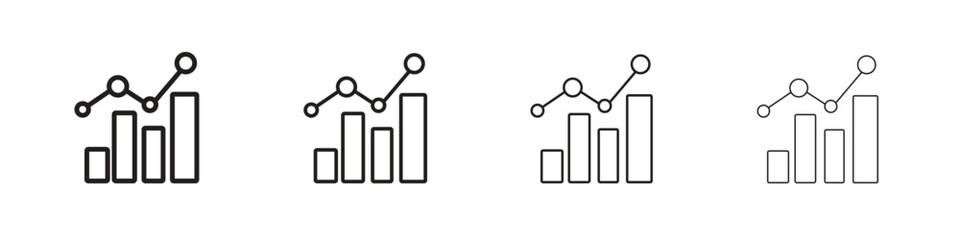 Stats icon vector graphics. black style vector icons