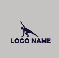 Yoga studio logo simple flat vector illustration Icon
