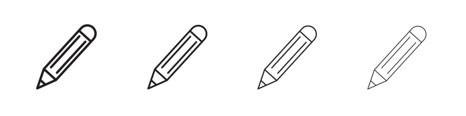 Obraz premium Pencil icon vector graphics. black style vector icons