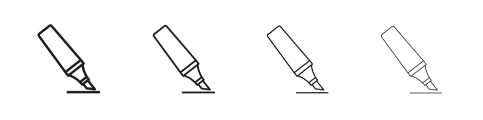 Obraz premium Highlighter icon vector graphics. black style vector icons