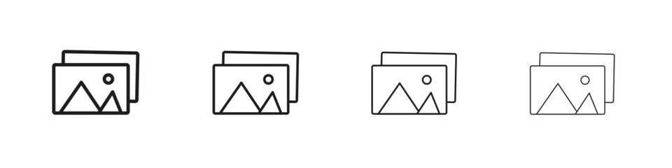 Gallery icon vector graphics. black style vector icons