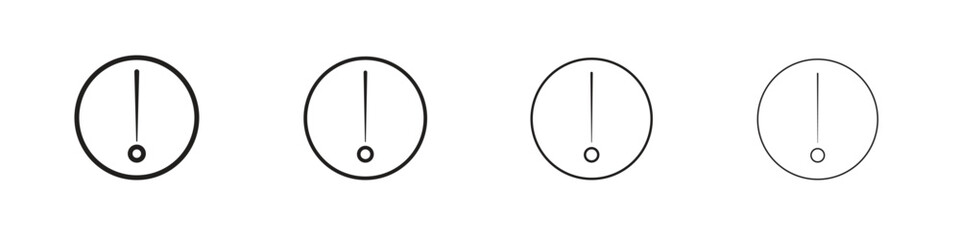 Exclamation interface icon vector graphics. black style vector icons