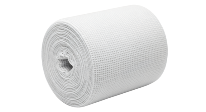 Medical bandage roll isolated on transparent background