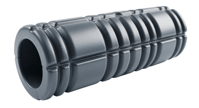 Foam roller for exercise isolated on transparent background