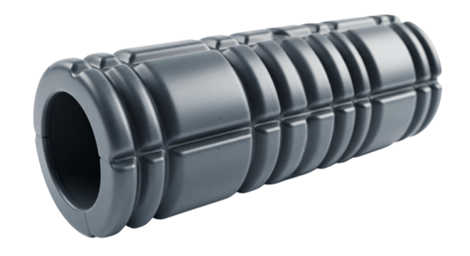 Foam roller for exercise isolated on transparent background