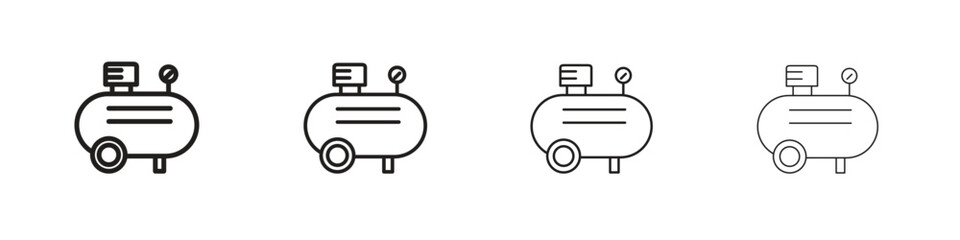 Obraz premium Compressor icon vector graphics. black style vector icons