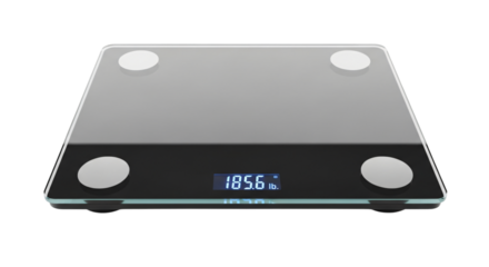 Digital scale isolated on transparent background