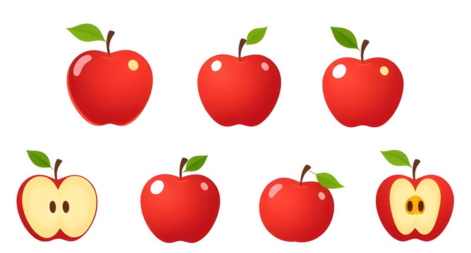 apple collection vector, apple assorted icons, fruity shape set, healthy snack clipart, green apple pieces, red apple half, hand sketch apple, apple blossom detail, apple stem art, apple logo kit, agr