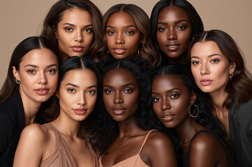 Obraz premium Portrait of a Diverse Group of Young Adults with Different Ethnicities