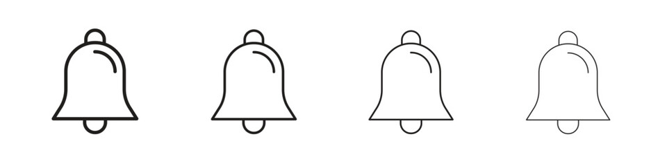 Bell icon vector graphics. black style vector icons