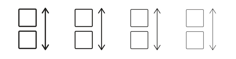 Apps sort icon vector graphics. black style vector icons