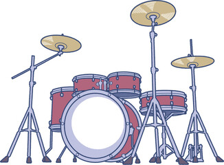 ドラムセットのイラスト