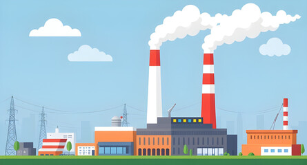 factory cartoon art, cartoon pollution concept, industrial area cartoon, cartoon skyline factory, cartoon factory with chimneys, cartoon smoke puff, cartoon air pollution, factory drawing cartoon, car