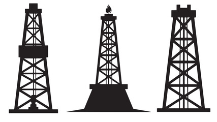 Oil derrick glyph icon for petroleum extraction industry fossil fuel exploration and gas drilling rig vector graphic design vector solid glyph icon