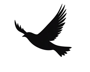 Fototapeta premium Elegant bird shape soaring against a transparent background capturing the essence of freedom and open skies