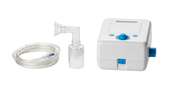 Nebulizer machine isolated on transparent background