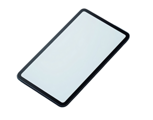 High-resolution tablet mockup with clean screen on transparent background suited for innovative technology branding and design