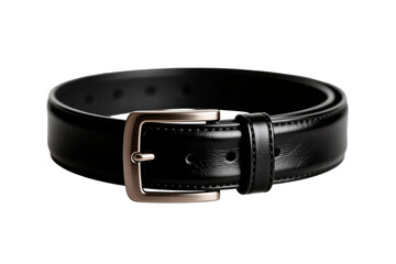 black leather belt isolated