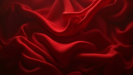 Fototapeta premium A close up of a red fabric with folds and folds.