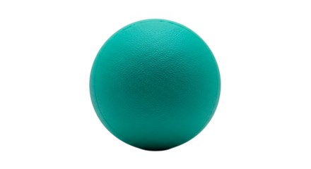 Teal colored ball isolated on transparent background
