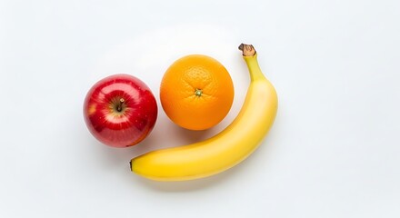 Apple Orange and Banana Still Life