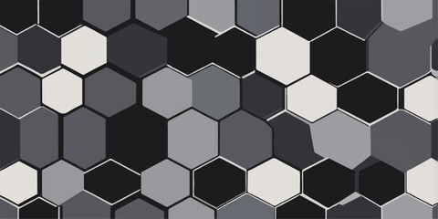 Seamless hexagonal honeycomb pattern with a geometric vector texture