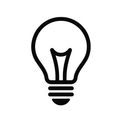 Light bulb icon isolated on transparent background 