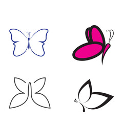 Butterfly logo. Luxury line logotype design. Universal premium butterfly symbol logotype.