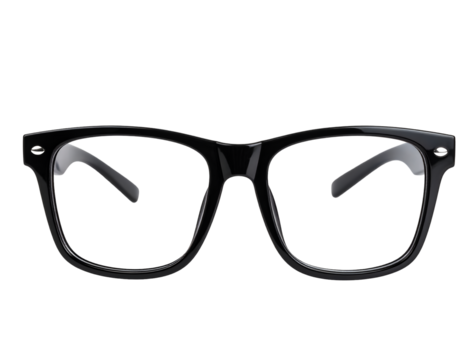 Pair of eyeglasses isolated on transparent background