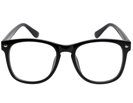 Pair of eyeglasses isolated on transparent background