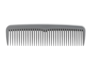 Plastic comb isolated on transparent background
