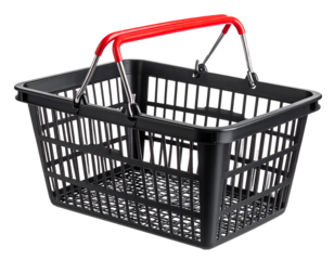 Shopping basket empty isolated on transparent background