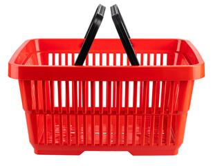 Shopping basket empty isolated on transparent background
