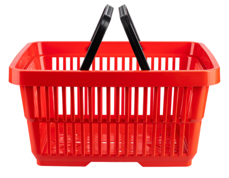 Shopping basket empty isolated on transparent background - Powered by Adobe