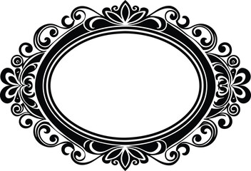 Engraved Circle Scroll Frame
