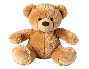 Teddy bear soft toy isolated on transparent background