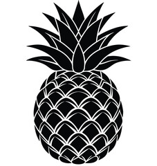 Obraz premium Vector illustration of a fresh tropical pineapple isolated on white background