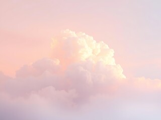 Fototapeta premium Soft pastel gradient sky with glowing golden clouds dreamy abstract background, perfect for wallpaper, holiday cards, seasonal backdrops, and elegant festive design use