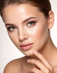 Close-up portrait of a woman with flawless makeup (2)