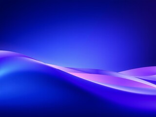 Gradient waves of deep blue and violet light softly blending into each other, smooth futuristic abstract digital wallpaper for modern desktop, tech, creative design, and visually striking background a