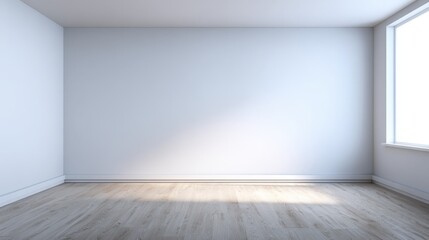 Bright Empty Room Interior with Natural Light for Mockups and Interior Design Visualizations