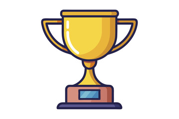 gold trophy cup isolated