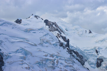 Mont Blanc Covered Clouds View
