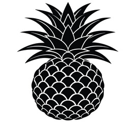 Obraz premium Vector illustration of a fresh, juicy, and ripe tropical pineapple fruit on a white background