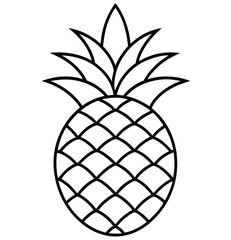 Obraz premium Vector illustration of a fresh, sweet, and juicy tropical pineapple