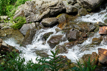 Waterfall in the mountains of Abkhazia.